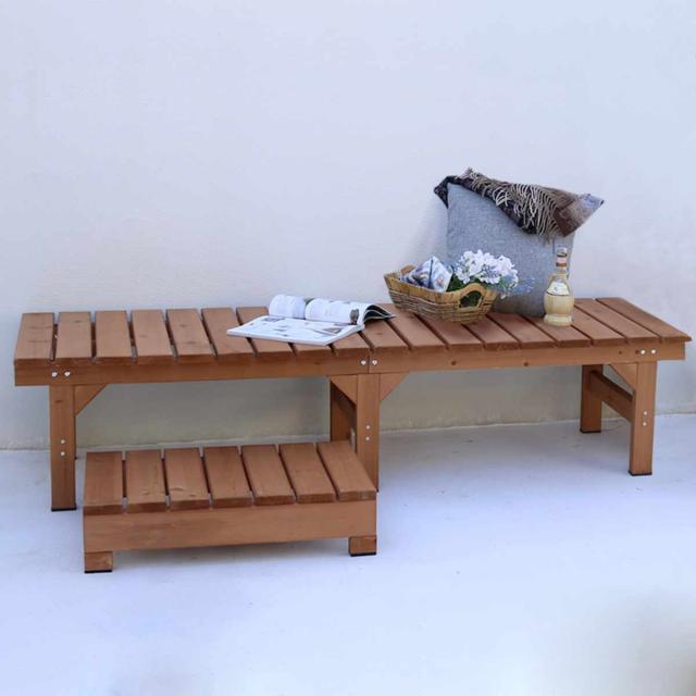 ユニット縁台ベンチ hiyori ステップセット 幅174×奥行55cm