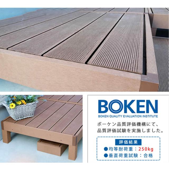 足つき 人工木材木甲板 ecofeel エコフィール （ 園庭甲板 人工木甲板 脂 DIY 一部分 ウッドパネル 踏み台 掃き出し窓 繋ぎ合わせる 人工用木 縁側 庭 外構 精神的な統合飾り気の無い 組みあわせ一部分 涼み台 ）