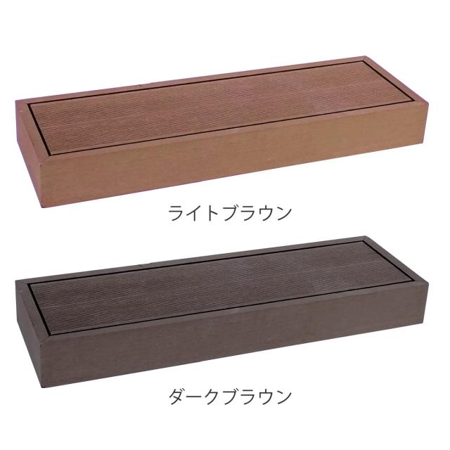 ステップ 人工木ウッドデッキ ecofeel エコフィール 2台セット （ ガーデンデッキ 人工木デッキ 樹脂 DIY パーツ ウッドパネル 踏み台 掃き出し窓 連結 人工木材 バルコニー 庭 外構 組立て簡単 組合せパーツ 縁台 ）の通販は