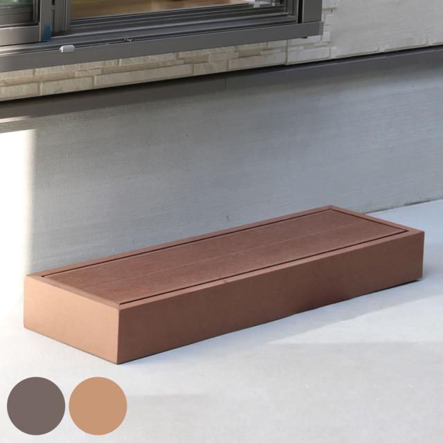 ステップ 人工木ウッドデッキ ecofeel エコフィール 2台セット （ ガーデンデッキ 人工木デッキ 樹脂 DIY パーツ ウッドパネル 踏み台 掃き出し窓 連結 人工木材 バルコニー 庭 外構 組立て簡単 組合せパーツ 縁台 ）の通販はその他ガーデニングファニチャー