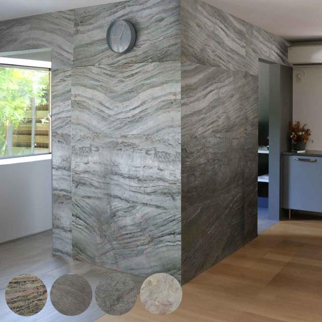 タイル DIY Stone 天然石タイル 122×61cm 8枚組 （ 壁紙タイル リメイクシート 壁用 石 ストーン 壁紙 立体 タイルシート 高級 石壁 天然石 リフォーム タイル壁紙 クロス 簡単 カット可能 8枚入り ）
