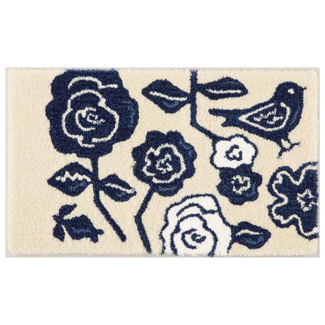 玄関マット 屋内用 45×75cm 厚さ1.0cm クコマット （ ドアマット 玄関 マット 屋内 洗える エントランスマット ホワイト ブルー 玄関雑貨 おしゃれ 玄関用品 ラバー 45cm 75cm 滑り止め 加工 北欧 ）_3