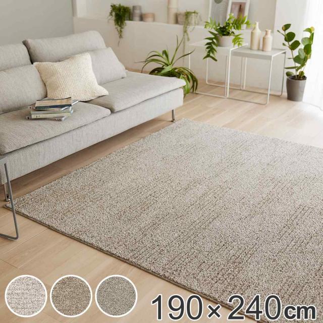 ラグ スミノエ ソル 190×240cm ウォッシャブル （ カーペット 絨毯 マット ラグマット 機能ラグ 長方形 3畳 防ダニ アレルブロック ホットカーペット対応 床暖対応 すべり止め オールシーズン 洗濯可 日本製 ）の通販は 24,980円