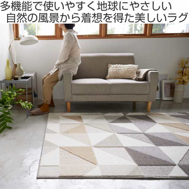 ラグ スミノエ シーン 130×190cm アレルブロック 防ダニ加工