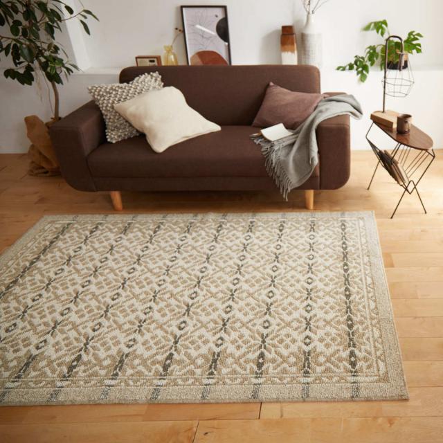 ラグ スミノエ ウールスノー 130×190cm 防ダニ 床暖房対応 ウール100％ （ ラグマット カーペット 絨毯 マット 機能ラグ 長方形 1.5畳 リビングマット アクセントラグ 防炎 滑り止め ホットカーペット 床暖 対応 ウール 日本製 ）_10