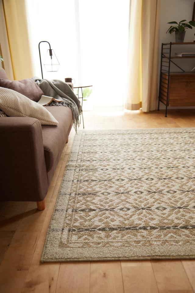 ラグ スミノエ ウールスノー 130×190cm 防ダニ 床暖房対応 ウール100％ （ ラグマット カーペット 絨毯 マット 機能ラグ 長方形 1.5畳 リビングマット アクセントラグ 防炎 滑り止め ホットカーペット 床暖 対応 ウール 日本製 ）_12