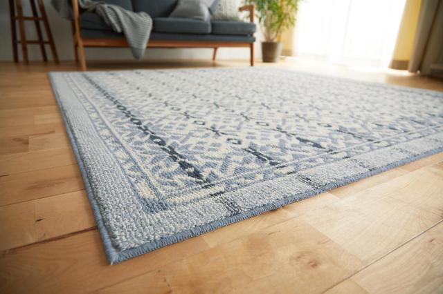 ラグ スミノエ ウールスノー 130×190cm 防ダニ 床暖房対応 ウール100％ （ ラグマット カーペット 絨毯 マット 機能ラグ 長方形 1.5畳 リビングマット アクセントラグ 防炎 滑り止め ホットカーペット 床暖 対応 ウール 日本製 ）_13