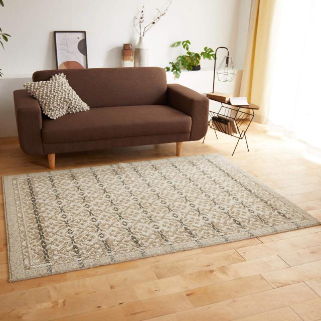 ラグ スミノエ ウールスノー 130×190cm 防ダニ 床暖房対応 ウール100％ （ ラグマット カーペット 絨毯 マット 機能ラグ 長方形 1.5畳 リビングマット アクセントラグ 防炎 滑り止め ホットカーペット 床暖 対応 ウール 日本製 ）_14