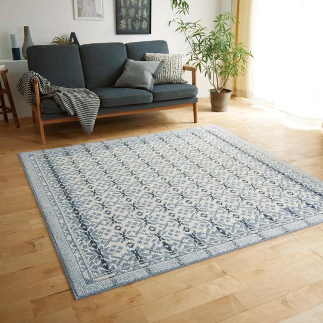 ラグ スミノエ ウールスノー 130×190cm 防ダニ 床暖房対応 ウール100％ （ ラグマット カーペット 絨毯 マット 機能ラグ 長方形 1.5畳 リビングマット アクセントラグ 防炎 滑り止め ホットカーペット 床暖 対応 ウール 日本製 ）_9