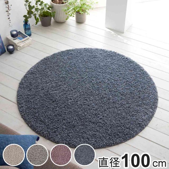 ラグ スミノエ ルーパス 100×100cm 円形 防ダニ アレルブロック シャギーラグ （ ラグマット カーペット 絨毯 マット 機能ラグ 直径100cm 正円 リビングマット 丸 滑り止め ホットカーペット 床暖 対応 オールシーズン 日本製 ）の通販は