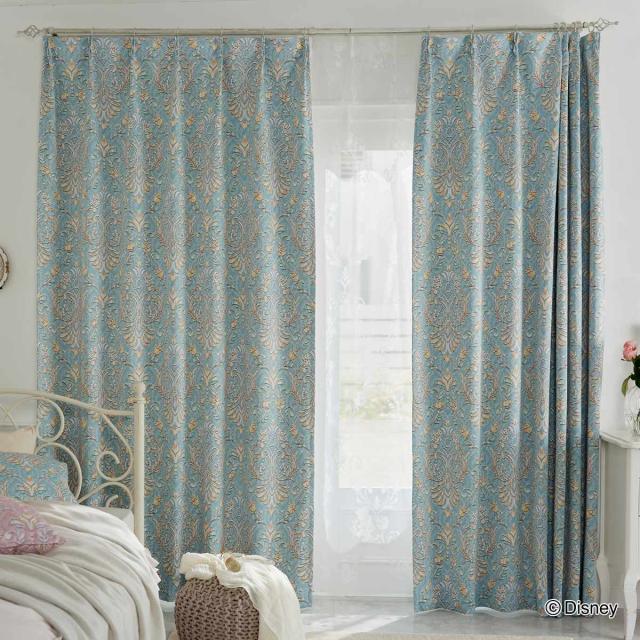 カーテン ディズニー PRINCESS/Classic beauty 100×200cm クラシックビューティー （ ドレープカーテン 1枚 2級遮光 遮光 既製品 プリンセス ウォッシャブル インテリア クラシック 1.5倍ヒダ 日本製 ）_11