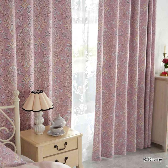 カーテン ディズニー PRINCESS/Classic beauty 100×200cm クラシックビューティー （ ドレープカーテン 1枚 2級遮光 遮光 既製品 プリンセス ウォッシャブル インテリア クラシック 1.5倍ヒダ 日本製 ）_13