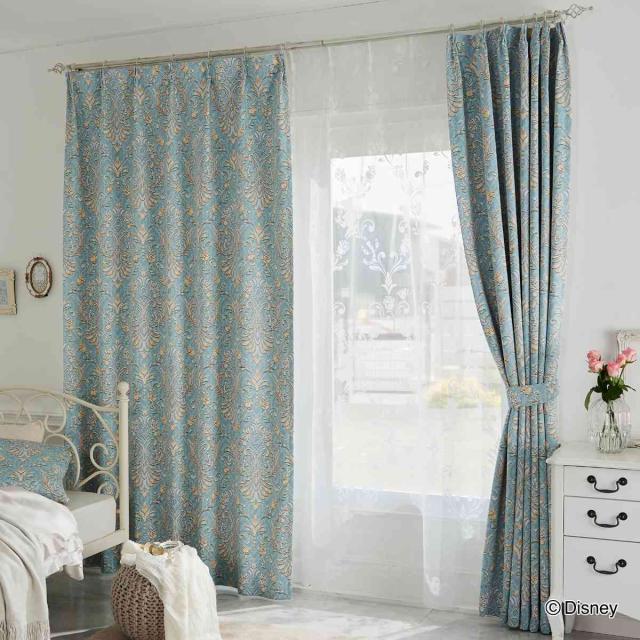 カーテン ディズニー PRINCESS/Classic beauty 100×200cm クラシックビューティー （ ドレープカーテン 1枚 2級遮光 遮光 既製品 プリンセス ウォッシャブル インテリア クラシック 1.5倍ヒダ 日本製 ）_17