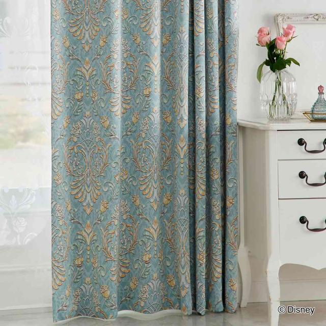 カーテン ディズニー PRINCESS/Classic beauty 100×200cm クラシックビューティー （ ドレープカーテン 1枚 2級遮光 遮光 既製品 プリンセス ウォッシャブル インテリア クラシック 1.5倍ヒダ 日本製 ）_18