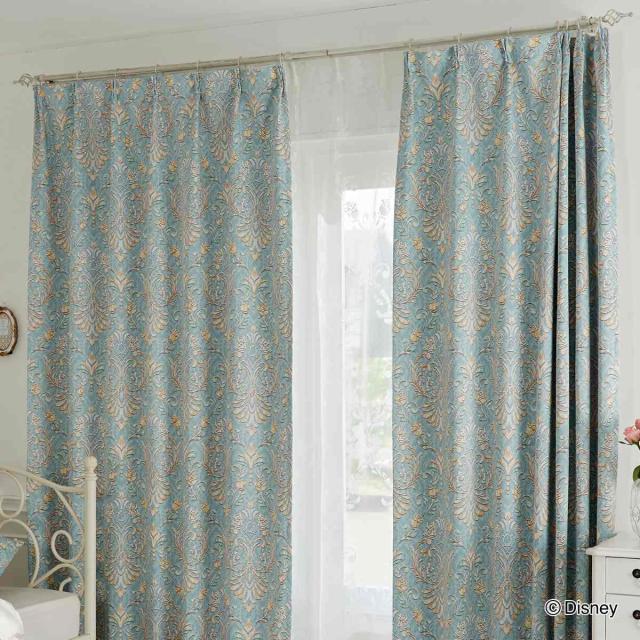 カーテン ディズニー PRINCESS/Classic beauty 100×200cm クラシックビューティー （ ドレープカーテン 1枚 2級遮光 遮光 既製品 プリンセス ウォッシャブル インテリア クラシック 1.5倍ヒダ 日本製 ）_7