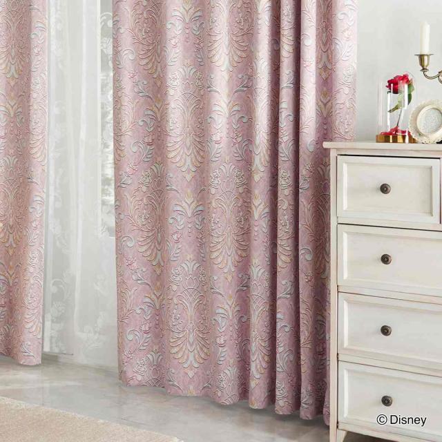 カーテン ディズニー PRINCESS/Classic beauty 100×200cm クラシックビューティー （ ドレープカーテン 1枚 2級遮光 遮光 既製品 プリンセス ウォッシャブル インテリア クラシック 1.5倍ヒダ 日本製 ）_8