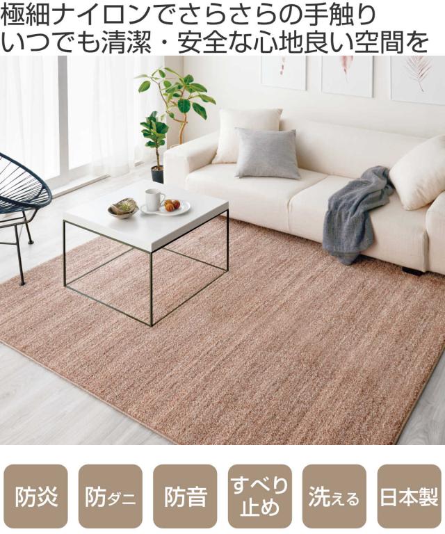 ラグ スミノエ リュストル 200×300cm 防炎 防ダニ 床暖房対応 （ ラグマット カーペット 絨毯 じゅうたん 長方形 マット 床暖対応 床暖 防ダニ加工 防炎加工 フォースター ホットカーペット対応 滑り止め 肌に優しい ）_1