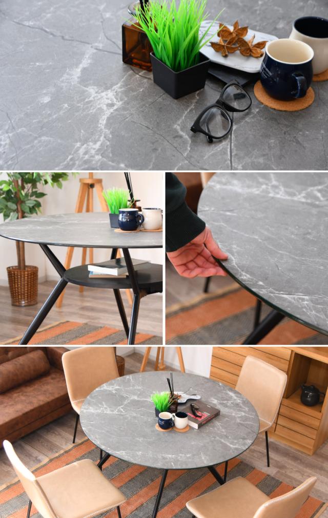 魚形ガラステーブル - 3段収納でコンパクト 魚形ガラステーブル - 3段収納