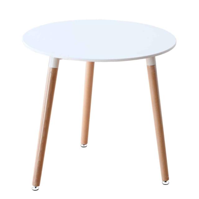 カフェテーブル 一人暮らし 丸 シンプル 清潔感 幅80cm （ 丸テーブル ダイニングテーブル テーブル 食卓 2人掛け 白 ホワイト おしゃれ 北欧 コンパクト ）_12