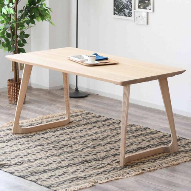 ダイニングテーブル 幅150cm セルビア （ テーブル 単品 食卓 4人掛け 長方形 木目 木製 天然木 ナチュラル ブラウン 北欧風 ビンテージ調 ヴィンテージ調 ダイニング ）_4