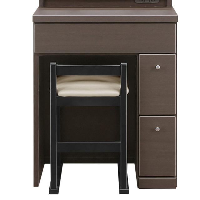 ドレッサー 鏡台 一面鏡 幅58.5cm プリマ （ 奥行41cm スツール付き