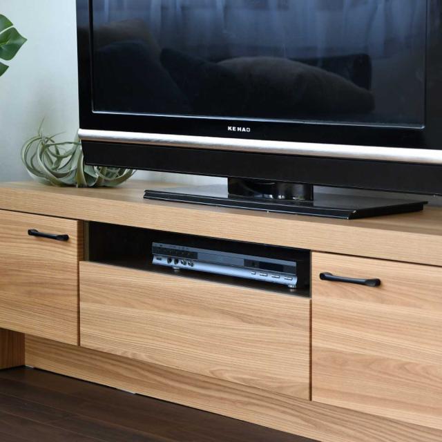 テレビ台 約幅150cm ローボード オーク柄 ナチュラルデザイン （ TV台 TVボード テレビラック テレビ 家具 完成品 TVラック AVラック 収納 リビング 北欧 引き出し ナチュラル シンプル ）_6