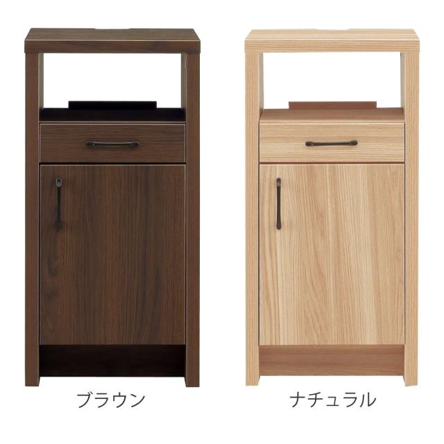 ファックス台 オーク柄 ナチュラルデザイン 幅45cm （ 電話台 ルーター収納 収納 家具 棚 ラック 可動棚 完成品 キャビネット 玄関収納 リビング FAX台 ブラウン ナチュラル 引出し ）_3