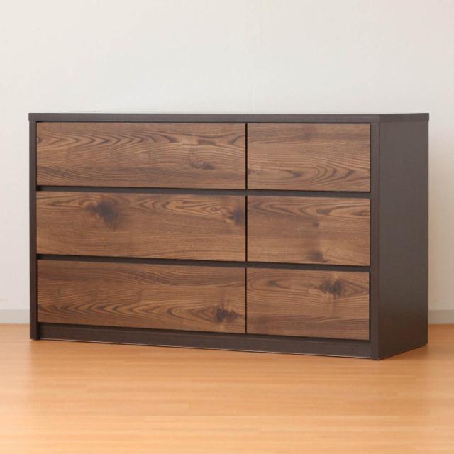 ローチェスト 3段 ブラウン 収納棚 衣類収納