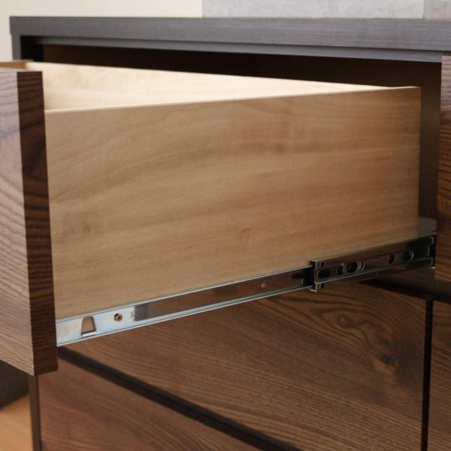 ローチェスト 幅120cm 3段2列 ナチュラルモダン 日本製 （ チェスト 棚 ラック 引出し 衣類収納 家具 完成品 三段 6杯 スライドレール 北欧 モダン 引き出し ブラウン ナチュラル シンプル ）