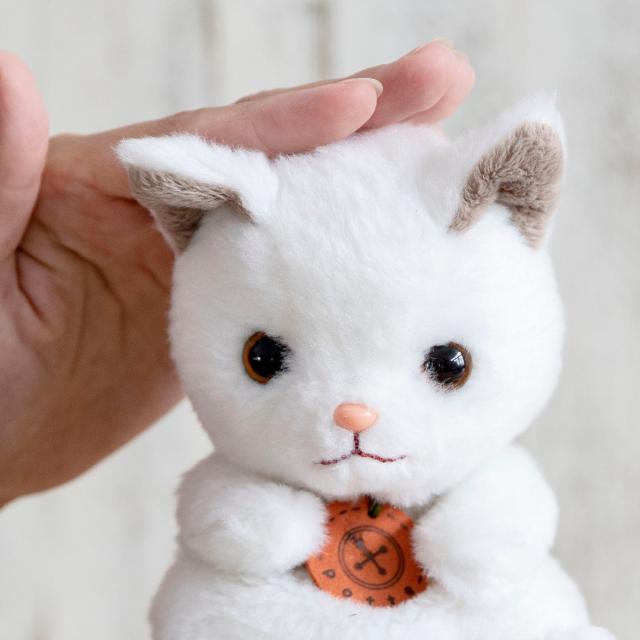 白い猫のぬいぐるみとタオルセット ぬいぐるみ potte 白猫 猫 （ ヌイグルミ ねこ ネコ 動物 雑貨