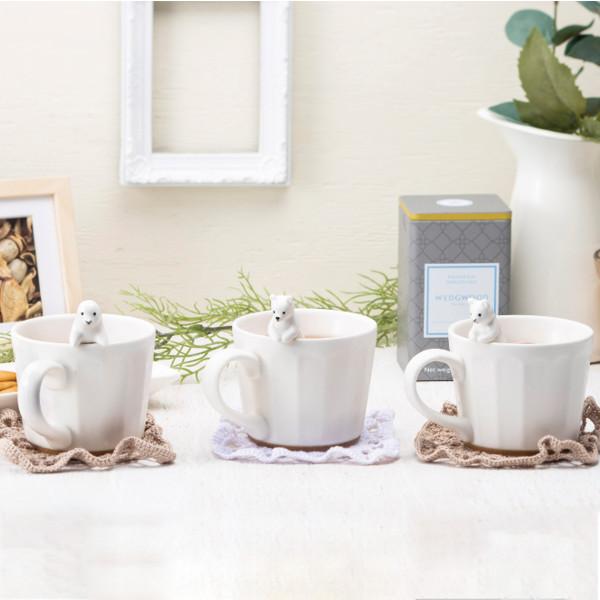 マグカップ 270ml WHITEZOO フィギュア付き コップ 磁器