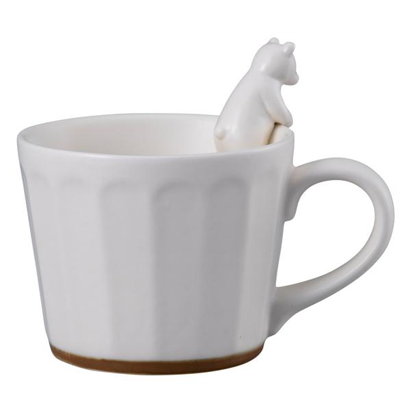マグカップ 270ml WHITEZOO フィギュア付き コップ 磁器