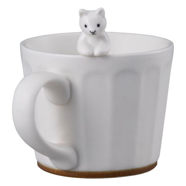 マグカップ 270ml WHITEZOO フィギュア付き コップ 磁器