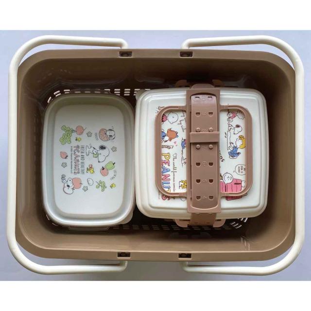 ピクニックセット スヌーピー バスケット ピクニックケース 保存容器