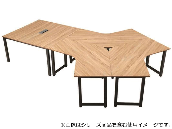 ブーメランテーブル 幅190cm デスク ミーティングテーブル 会議テーブル オフィス 木目調 （ オフィステーブル 会議用テーブル ミーティング 会議 幅 190 机 オフィスデスク 会議机 パソコンデスク オフィス家具 配線収納 ）_7