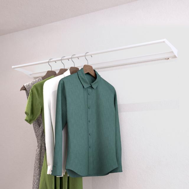 立川機工 室内物干しバー 壁付けタイプ サイズオーダー 幅40〜80cm 奥行15cm・25cm マルチハンガー フリーハング タイプ1 （ ハンガーバー 壁付け オーダー 物干し おしゃれ ハンガーパイプ オーダーメイド 1cm単位 洗濯物干し ）_18