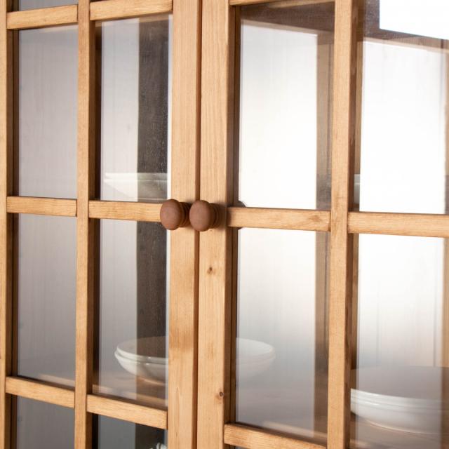 カップボード カントリー調 食器棚 パイン材 Farmer 幅90cm