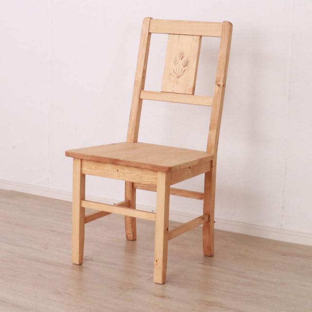 ダイニングチェア 2脚セット 座面高42cm 天然木 カントリー調