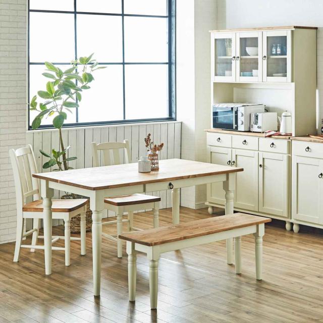 カントリー　天然パイン材　デザイナーズチェア　2脚セット ダイニングチェア 2脚セット 天然木 カントリー調 座面高43cm （ 無垢