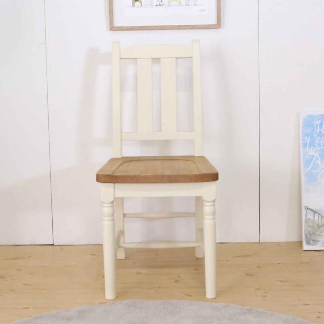ダイニングチェア 2脚セット 座面高43cm 天然木 カントリー調 （ 食卓 チェア 椅子 単品 背もたれ パイン 無垢 フレンチカントリー調 ナチュラル 木目調 クラシカル 装飾脚 ）_5