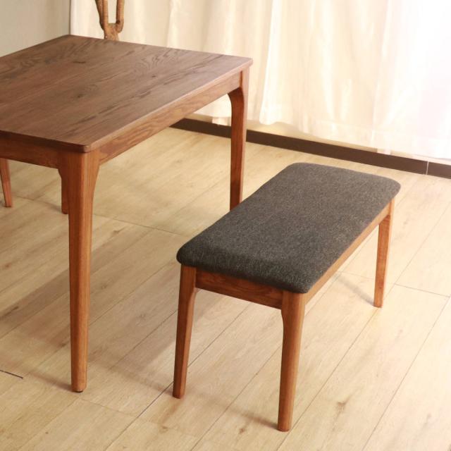 ダイニングベンチ 幅92cm メーベル （ コンパクト ベンチ オーク レッドオーク 無垢材 天然木 ナチュラル ブラウン ファブリック 布張り 木目 北欧 モダン シンプル ）_12