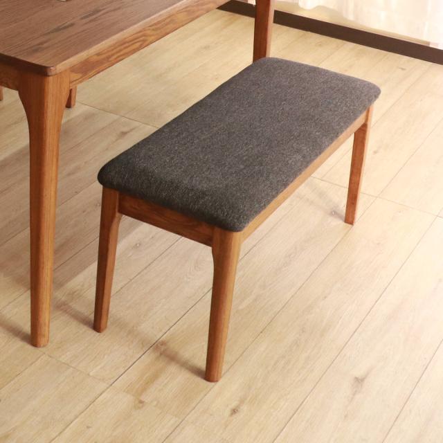 ダイニングベンチ 幅92cm メーベル （ コンパクト ベンチ オーク レッドオーク 無垢材 天然木 ナチュラル ブラウン ファブリック 布張り 木目 北欧 モダン シンプル ）_7