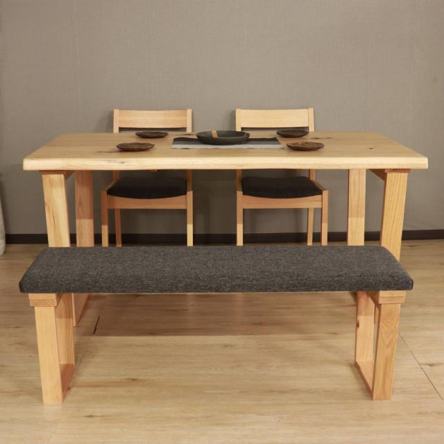 ダイニングベンチ 幅120cm ハイム （ 2人掛け ベンチ オーク レッドオーク 無垢材 天然木 ナチュラル ブラウン ファブリック 布張り 木目 北欧 モダン シンプル ）_10