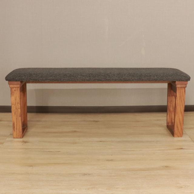 ダイニングベンチ 幅120cm ハイム （ 2人掛け ベンチ オーク レッドオーク 無垢材 天然木 ナチュラル ブラウン ファブリック 布張り 木目 北欧 モダン シンプル ）_5