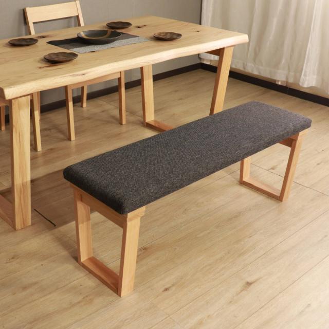 ダイニングベンチ 幅120cm ハイム （ 2人掛け ベンチ オーク レッドオーク 無垢材 天然木 ナチュラル ブラウン ファブリック 布張り 木目 北欧 モダン シンプル ）_6
