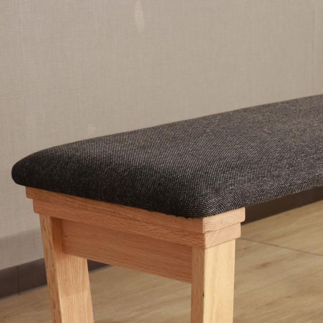 ダイニングベンチ 幅120cm ハイム （ 2人掛け ベンチ オーク レッドオーク 無垢材 天然木 ナチュラル ブラウン ファブリック 布張り 木目 北欧 モダン シンプル ）_8