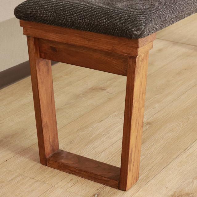 ダイニングベンチ 幅120cm ハイム （ 2人掛け ベンチ オーク レッドオーク 無垢材 天然木 ナチュラル ブラウン ファブリック 布張り 木目 北欧 モダン シンプル ）_9