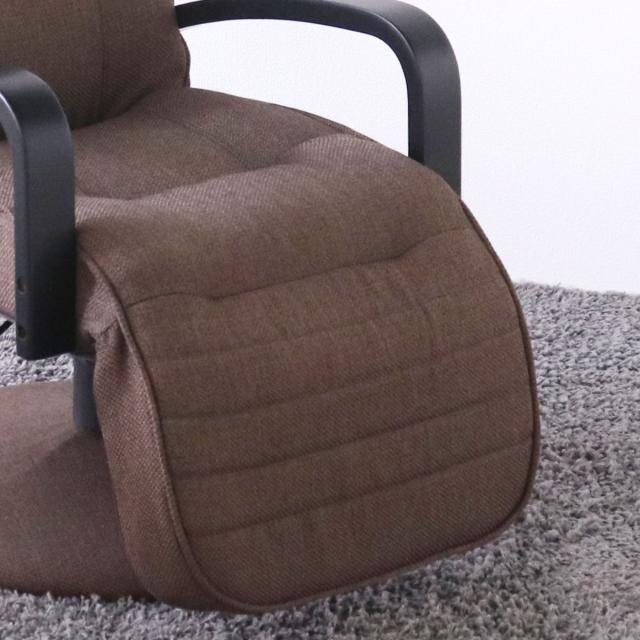 高座椅子 回転式 昇降式 ハイバック リクライニングチェア ポケット