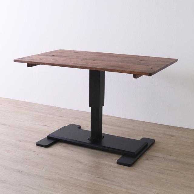ダイニングテーブル 幅120cm 昇降式 レッドオーク 無垢材 （ リビングテーブル 木製 天然木 食卓テーブル 机 テーブル センターテーブル 高さ調節 ワークデスク 作業台 コーヒーテーブル 長方形 昇降テーブル ）_9