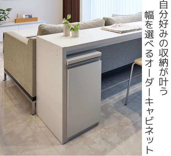 オーダーラック 扉付 デスクキャビネット 強化棚タイプ 幅30〜44 奥行き46 約高さ60cm （ オーダー キャビネット ラック 収納ラック サイドボード 日本製 オーダーメイド 収納棚 リビング収納 扉付き 白 おしゃれ ）_1